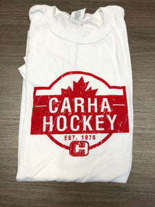 White CARHA Hockey EST. 1975  Shirt